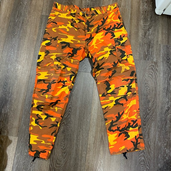 Other - Camouflage Cargo Pants in Orange and Brown Fall sale
